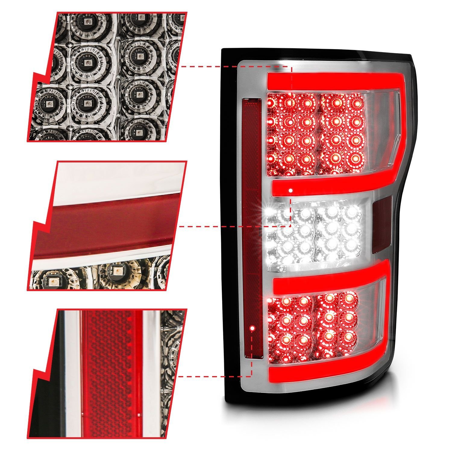 Ford F-150 18-20 Led Taillights Chrome - Image 3