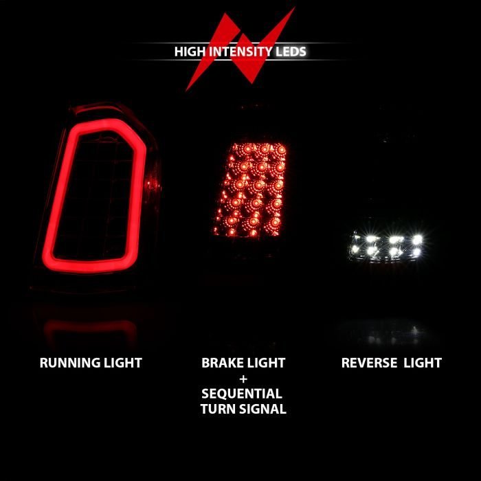11-14 Chrysler 300 Led Tail Lights W/ Sequential Signal Black