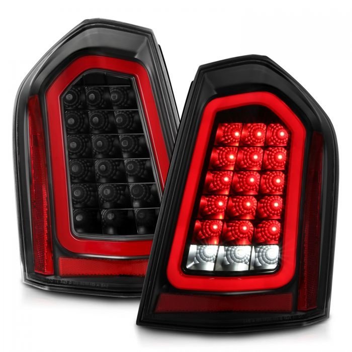 11-14 Chrysler 300 Led Tail Lights W/ Sequential Signal Black