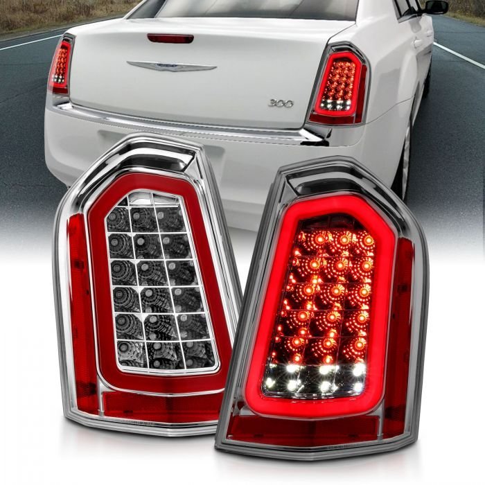11-14 Chrysler 300 Led Tail Lights W/ Sequential Signal Chrome