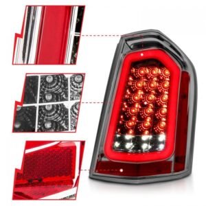 11-14 Chrysler 300 Led Tail Lights W/ Sequential Signal Chrome - Image 3