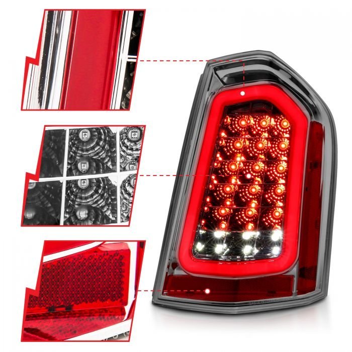 11-14 Chrysler 300 Led Tail Lights W/ Sequential Signal Chrome