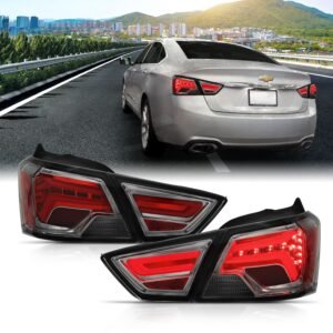 Chevy Impala 14-18 Led Tail Lights Chrome Smoke Lens - Image 1