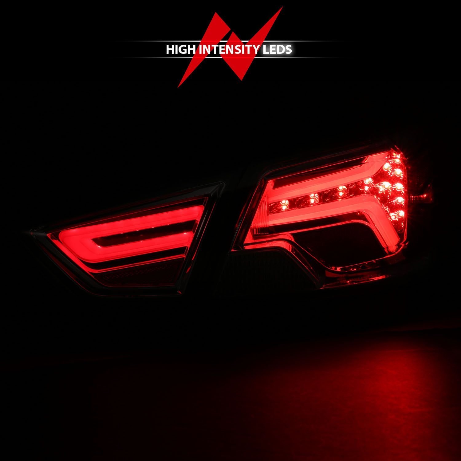 Chevy Impala 14-18 Led Tail Lights Chrome Smoke Lens - Image 6