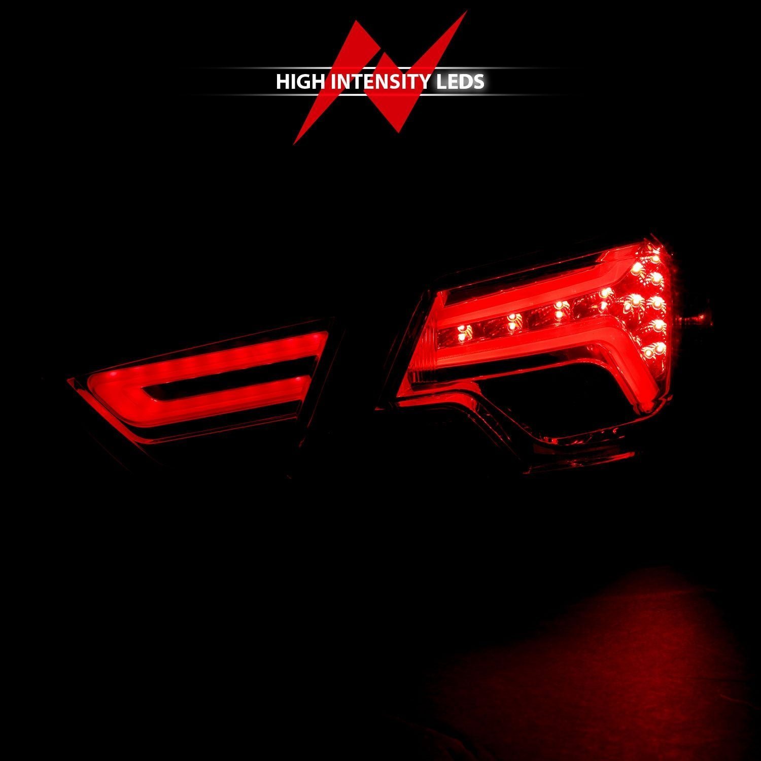 Chevy Impala 14-18 Led Tail Lights Chrome Red/Clear Lens - Image 6