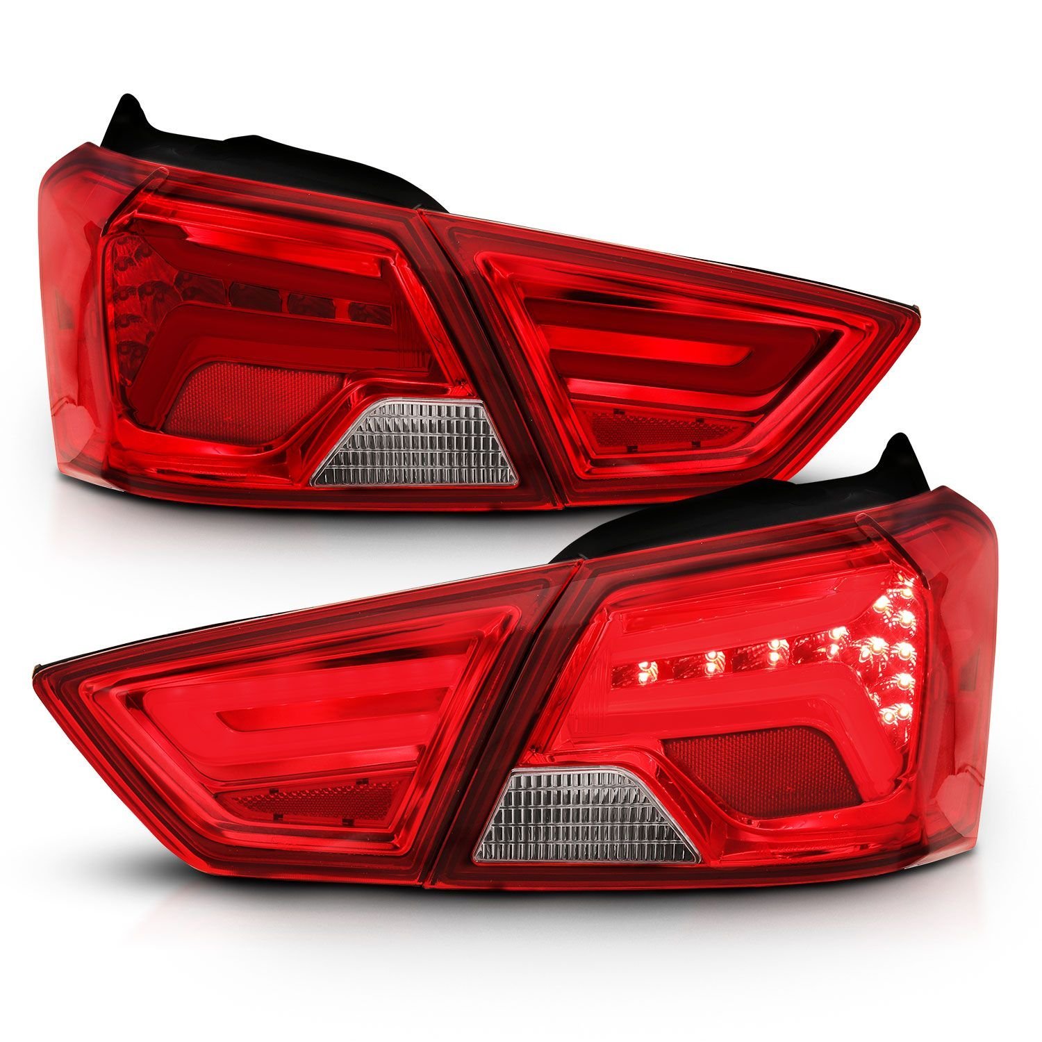Chevy Impala 14-18 Led Tail Lights Chrome Red/Clear Lens - Image 7