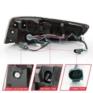 Audi A6/S6 12-15 Led Taillight Black Housing Red Clear Lens 4 Pcs - Image 5