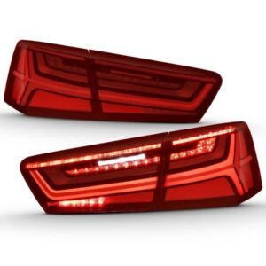Audi A6/S6 12-15 Led Taillight Black Housing Red Clear Lens 4 Pcs - Image 7