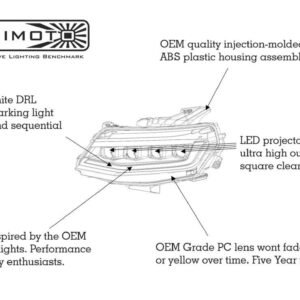 Chevrolet Camaro 16-18 XB Led Headlights (Pair) - Image 8