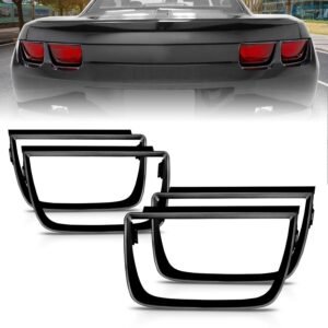 Chevrolet Camaro 10-13 Tail Lights Bezel Flat Black 4pc - Image 1