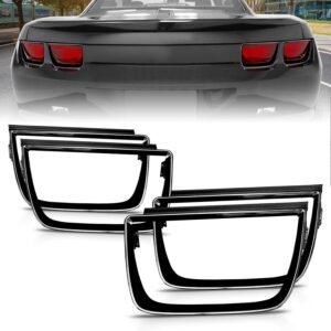 Chevy Camaro 10-13 Tail Lights Bezel Glossy Black 4pc - Image 1