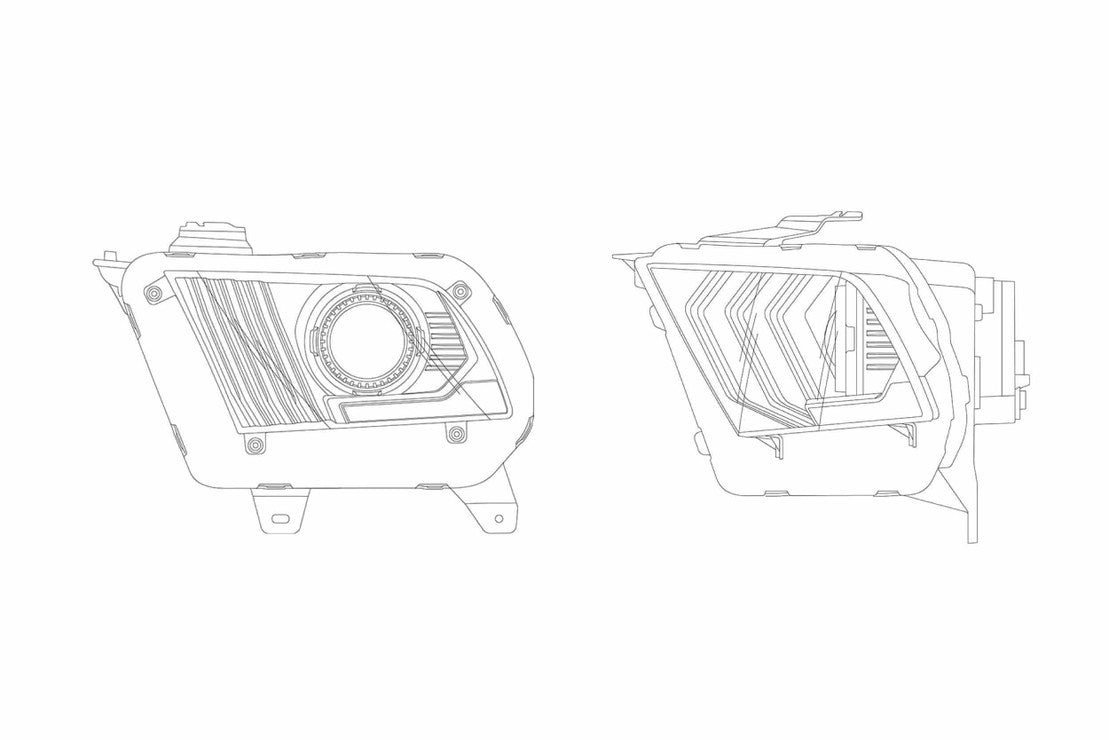 Ford Mustang (10-12): Alpharex Luxx Headlights - Image 9