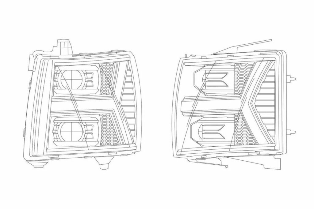 Chevy Silverado 1500 07-13 Alpharex Pro Headlights