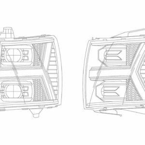 Chevy Silverado 1500 07-13 Alpharex Pro Headlights - Image 10