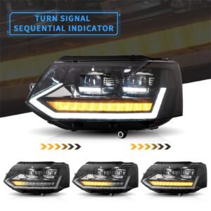 VLAND LED Projector Headlights For Volkswagen Transporter Caravelle Multivan T5 Base/SE/Sportline 2010-2015 - Image 2