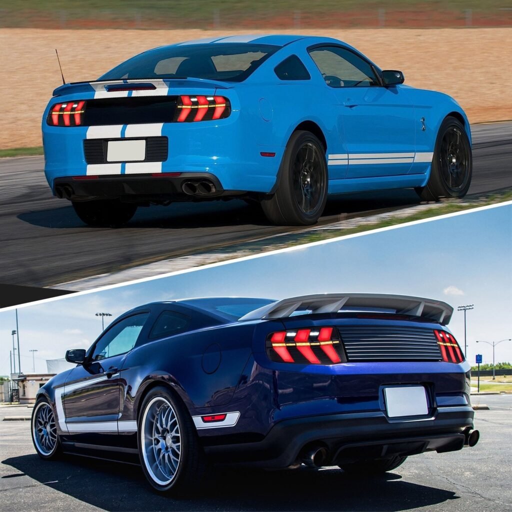 VLAND LED Tail Lights For Ford Mustang 2010 2011 2012 with 7 Lighting Modes [DOT.]