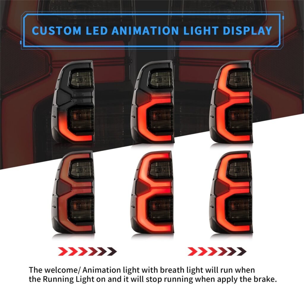VLAND LED Tail Lights For Toyota Hilux 2015-2020 Rear Lamps