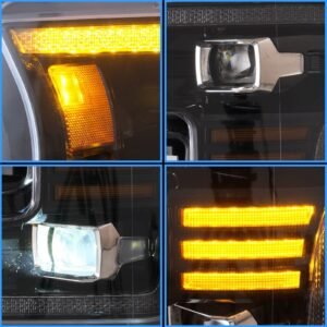 VLAND Full LED Headlights For Ford F150 13th Gen Pickup 2015-2017 With Amber DRL - Image 8