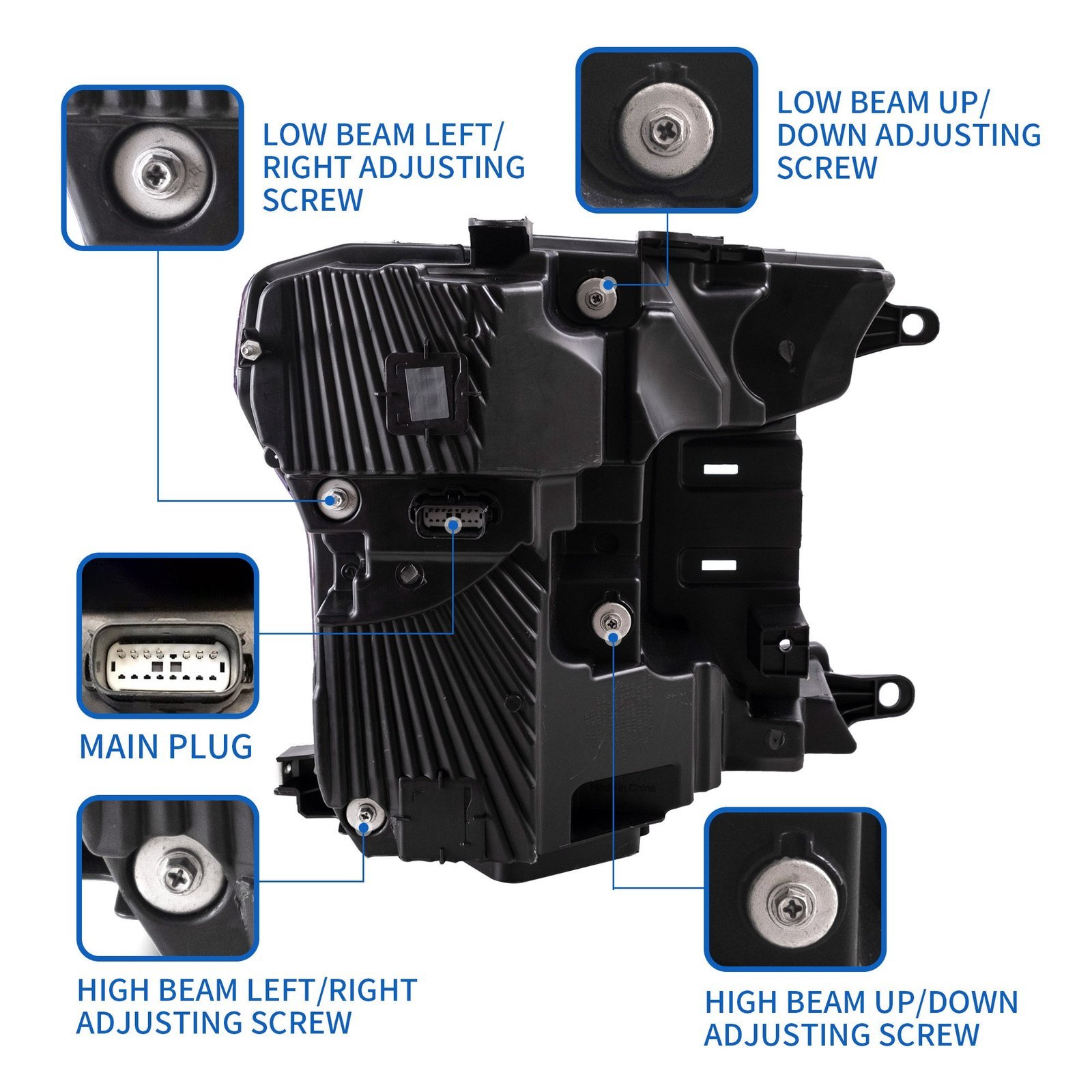 VLAND LED Projector Headlights for Ford F150 2018-2020 (Without Sequential Turn Signal) - Image 3