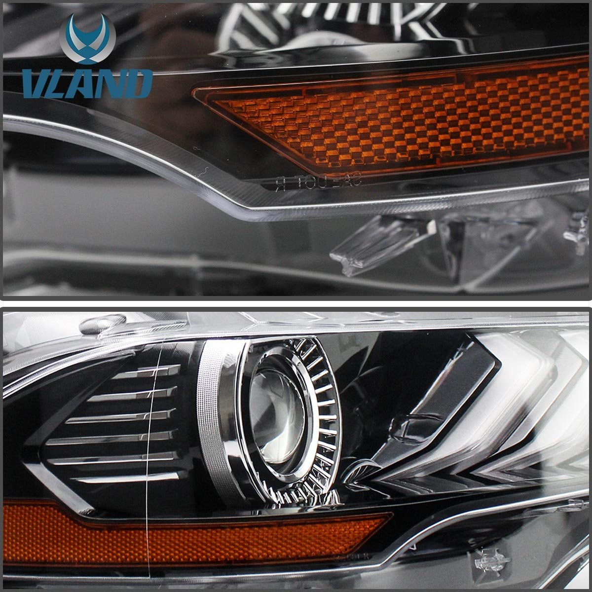 VLAND LED & RGB Projector Headlights For Ford Mustang GT and EcoBoost Models 2018-2022 - Image 15