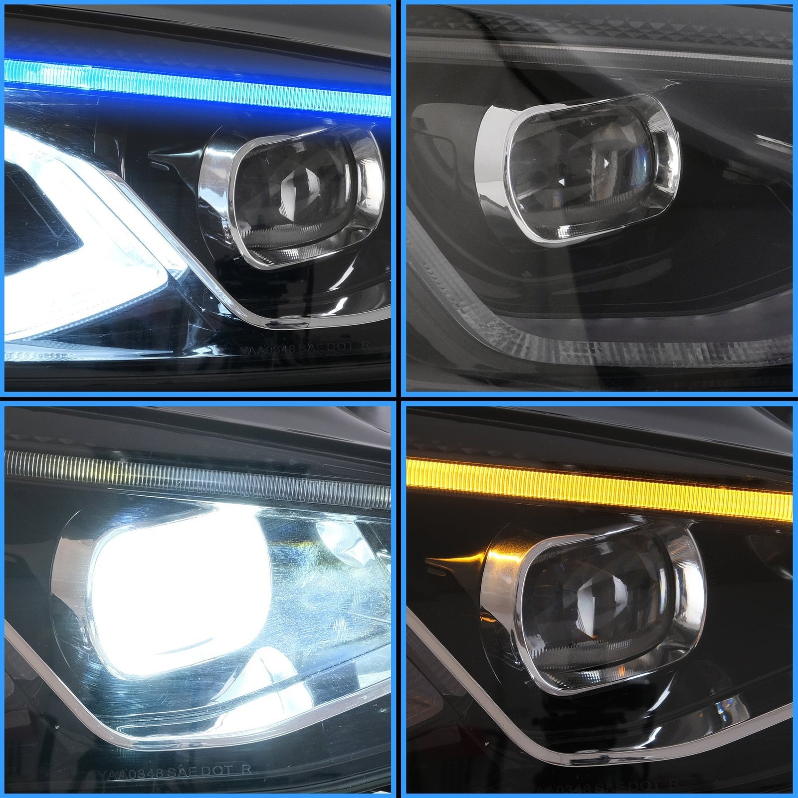 VLAND LED Projector Headlights For Volkswagen(VW) Golf MK7 2014-2017 With Sequential indicator Turn Signals (MK8 Style) - Image 8