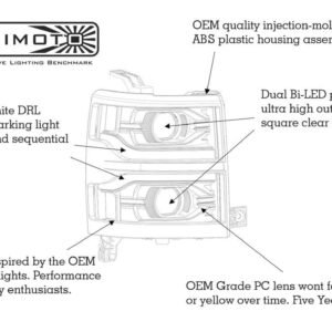 Chevrolet Silverado 1500 (14-15): XB Led Headlights - Image 7