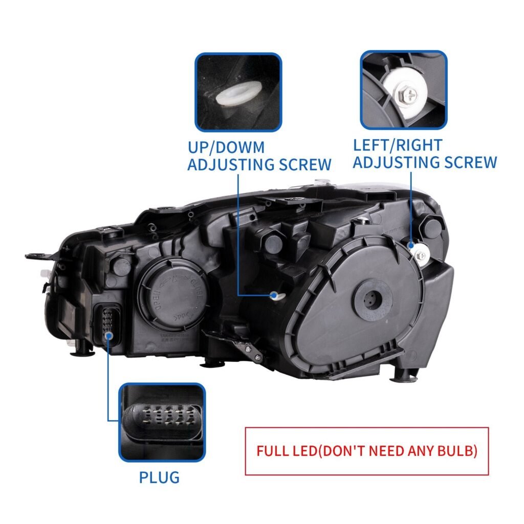 VLAND LED Projector Headlights Head Lamps For Volkswagen VW Golf 6 / MK6 2010-2014 (NOT fit for Golf GTI and Golf R models)