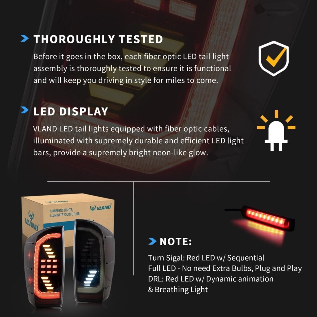 VLAND LED Tail Lights For Toyota Tacoma 2016-2021