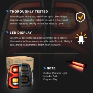 VLAND LED Tail Lights For Toyota Hilux 2015-2020 Rear Lamps - Image 6