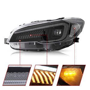 VLAND LED Dual Beam Projector Headlights For Subaru WRX 2015-2021 [DOT. SAE.]