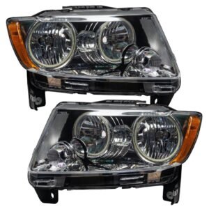 Oracle Lighting 2011-2013 Jeep Grand Cherokee Pre-assembled SMD Halo Headlights - Non Hid - Chrome - Image 2