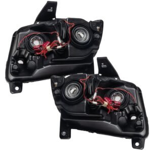 Oracle Lighting 2011-2013 Jeep Grand Cherokee Pre-assembled SMD Halo Headlights - Non Hid - Chrome - Image 4