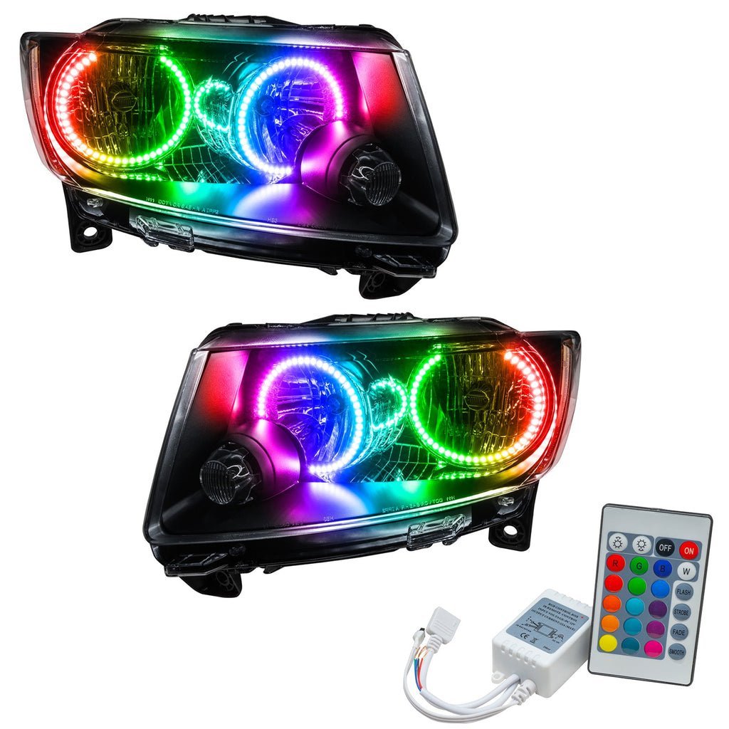Oracle Lighting 2011-2013 Jeep Grand Cherokee Pre-assembled SMD Halo Headlights - Non Hid - Chrome