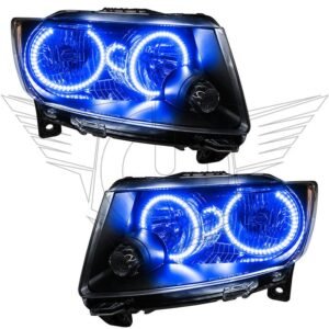 Oracle Lighting 2011-2013 Jeep Grand Cherokee Pre-assembled SMD Halo Headlights - Non Hid - Chrome - Image 7