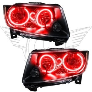 Oracle Lighting 2011-2013 Jeep Grand Cherokee Pre-assembled SMD Halo Headlights - Non Hid - Chrome - Image 8