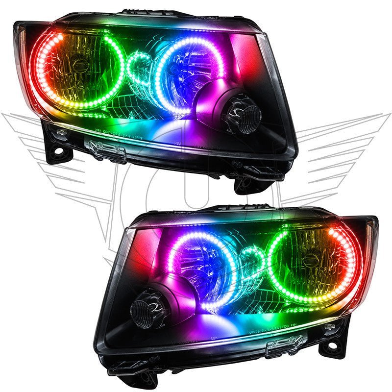 Oracle Lighting 2011-2013 Jeep Grand Cherokee Pre-assembled SMD Halo Headlights - Non Hid - Chrome