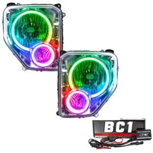 Oracle Lighting 2008-2012 Jeep Liberty Pre-assembled SMD Halo Headlights - Image 10
