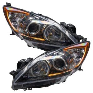 Oracle Lighting 2010-2013 Mazda 3 Pre-assembled SMD Halo Headlights - Halogen - Image 11