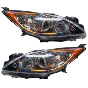 Oracle Lighting 2010-2013 Mazda 3 Pre-assembled SMD Halo Headlights - Halogen - Image 12