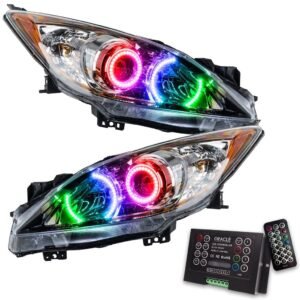 Oracle Lighting 2010-2013 Mazda 3 Pre-assembled SMD Halo Headlights - Halogen - Image 9