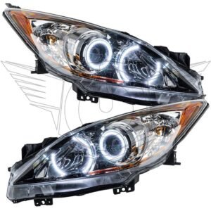 Oracle Lighting 2010-2013 Mazda 3 Pre-assembled SMD Halo Headlights - Halogen - Image 2