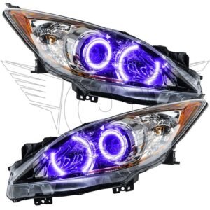 Oracle Lighting 2010-2013 Mazda 3 Pre-assembled SMD Halo Headlights - Halogen - Image 5