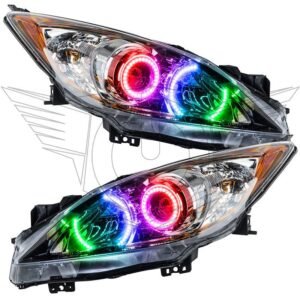Oracle Lighting 2010-2013 Mazda 3 Pre-assembled SMD Halo Headlights - Halogen - Image 6