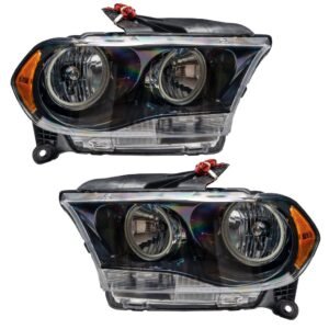 Oracle Lighting 2011-2013 Dodge Durango Pre-assembled SMD Halo Headlights Non-hid - Black Housing - Image 4