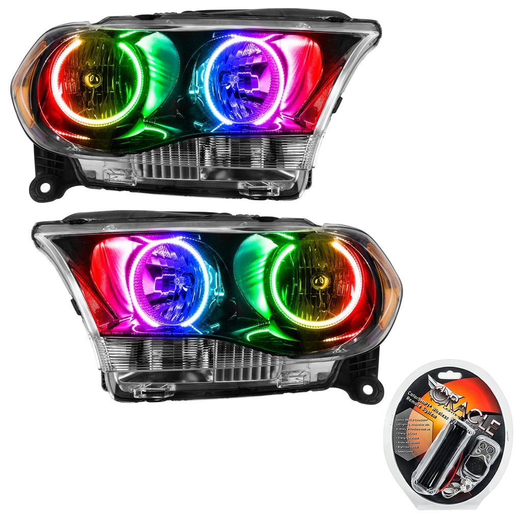 Oracle Lighting 2011-2013 Dodge Durango Pre-assembled SMD Halo Headlights Non-hid - Black Housing