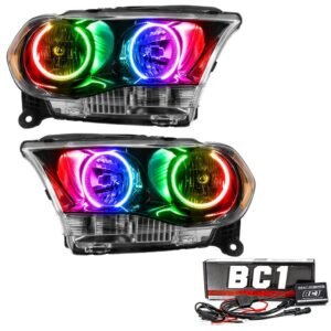 Oracle Lighting 2011-2013 Dodge Durango Pre-assembled SMD Halo Headlights Non-hid - Black Housing - Image 14