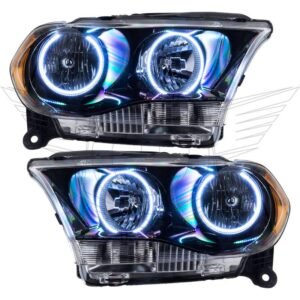Oracle Lighting 2011-2013 Dodge Durango Pre-assembled SMD Halo Headlights Non-hid - Black Housing - Image 2