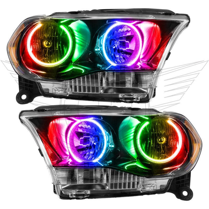 Oracle Lighting 2011-2013 Dodge Durango Pre-assembled SMD Halo Headlights Non-hid - Black Housing