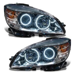 Oracle Lighting 2008-2011 Mercedes Benz C-class Pre-assembled SMD Halo Headlights-chrome-halogen - Image 2