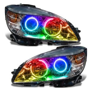 Oracle Lighting 2008-2011 Mercedes Benz C-class Pre-assembled SMD Halo Headlights-chrome-halogen - Image 3